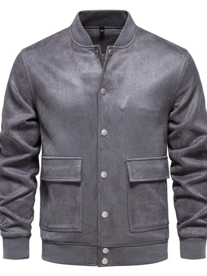 Men's Baseball Collar Snap Down Jacket - Farnelli