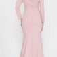 CLEARANCE - Poly USA | Ed Young 8378 Off-Shoulder Long Dress with Long Sleeves (Size M)