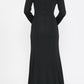 CLEARANCE - Poly USA | Ed Young 8378 Off-Shoulder Long Dress with Long Sleeves (Size M)