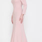 CLEARANCE - Poly USA | Ed Young 8378 Off-Shoulder Long Dress with Long Sleeves (Size M)