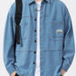 Men's Plus Size Button Up Long Sleeve Denim Shirt - Farnelli