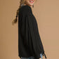 Umgee Full Size Linen Long Sleeve Top with Drawstring Plus Size - Farnelli