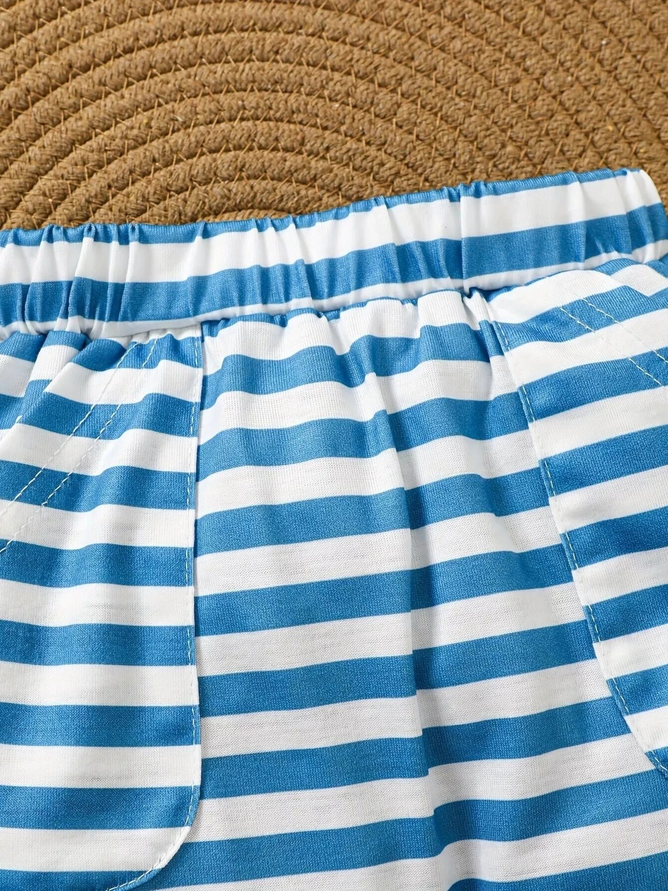 Children's Dinosaur Print Tee & Striped Shorts Set - Farnelli