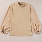 June Swiss Dot Balloon Sleeve Loose Blouse - Farnelli
