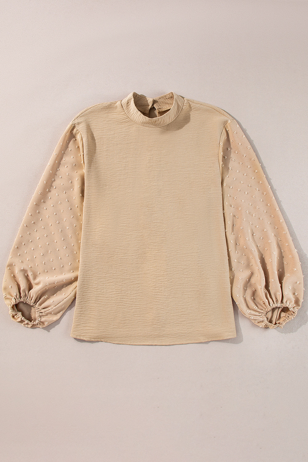 June Swiss Dot Balloon Sleeve Loose Blouse - Farnelli