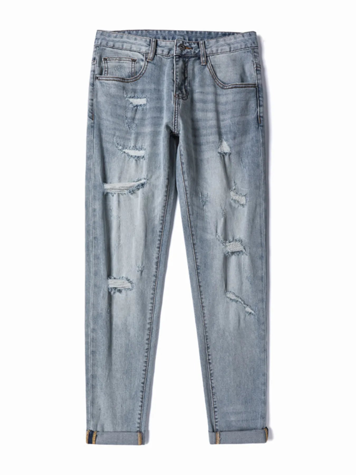 Men's Distressed Slim Fit Jeans - Farnelli