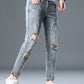 Men's Plus Size Distressed Slim Fit Jeans - Farnelli