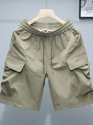 Men's Plus Size Drawstring Cargo Shorts - Farnelli