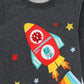 Children's Rocket Applique Crew Neck Sweatshirt - Farnelli