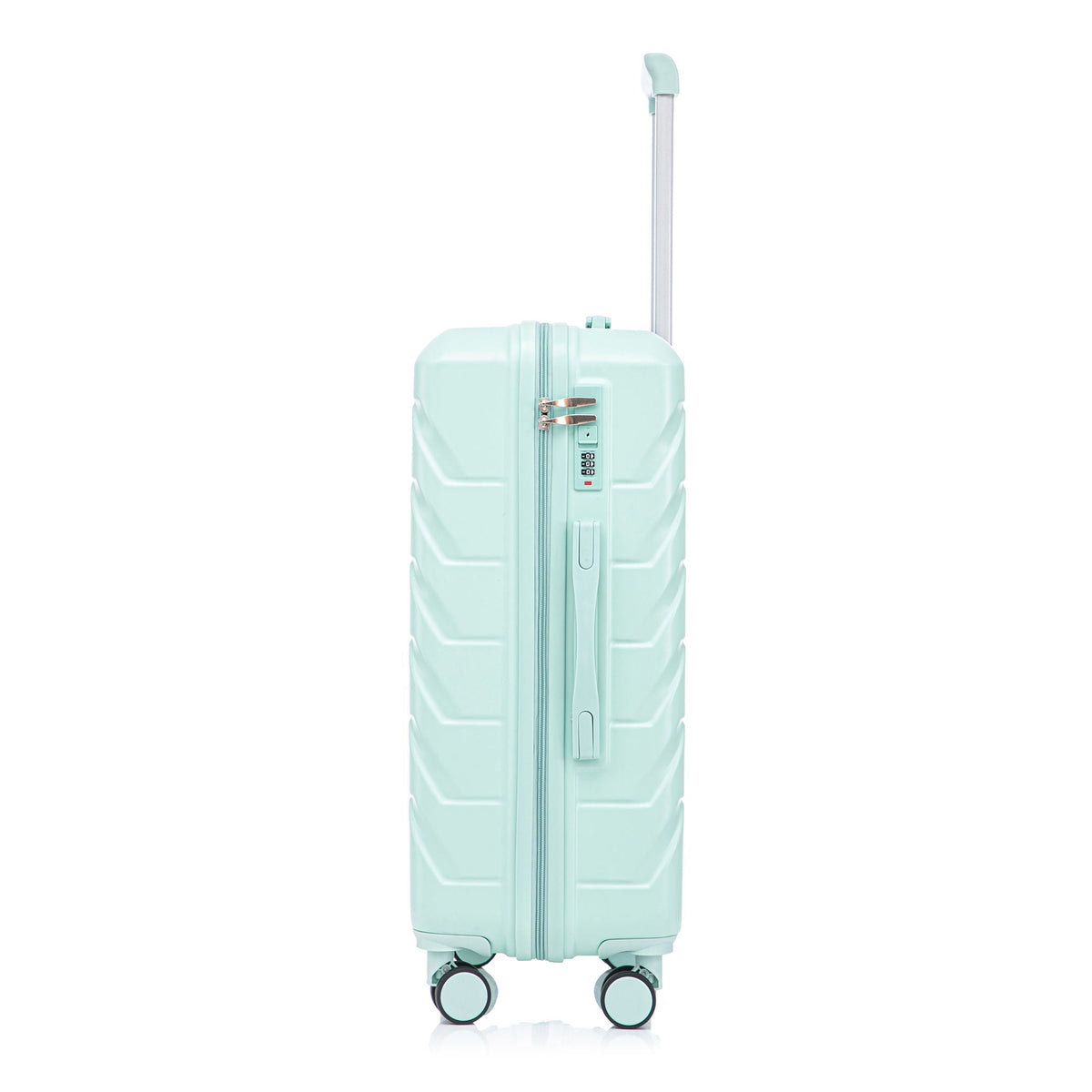 HouseOfZazla 3-piece spinner wheel luggage set with combination locks in assorted sizes