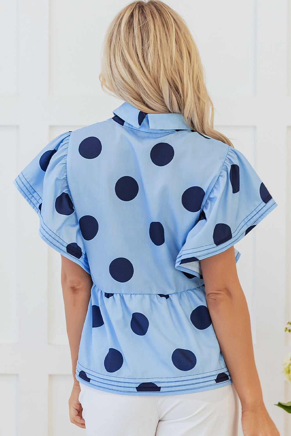 Journey Polka Dot Buttoned Blouse - Farnelli