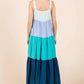 Mittoshop Color Block Tiered Pull-On Maxi Dress - Farnelli