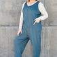 Double Take Full Size Sleeveless Straight Jumpsuit - Farnelli