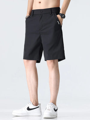 Men's Plus Size Elastic Waistband Shorts with Pockets - Farnelli