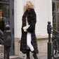 Brackley Alaska Outerwear Company genuine polar fox fur double face coat in light brown