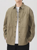 Men's Plus Size Button Up Long Sleeve Shirt - Farnelli