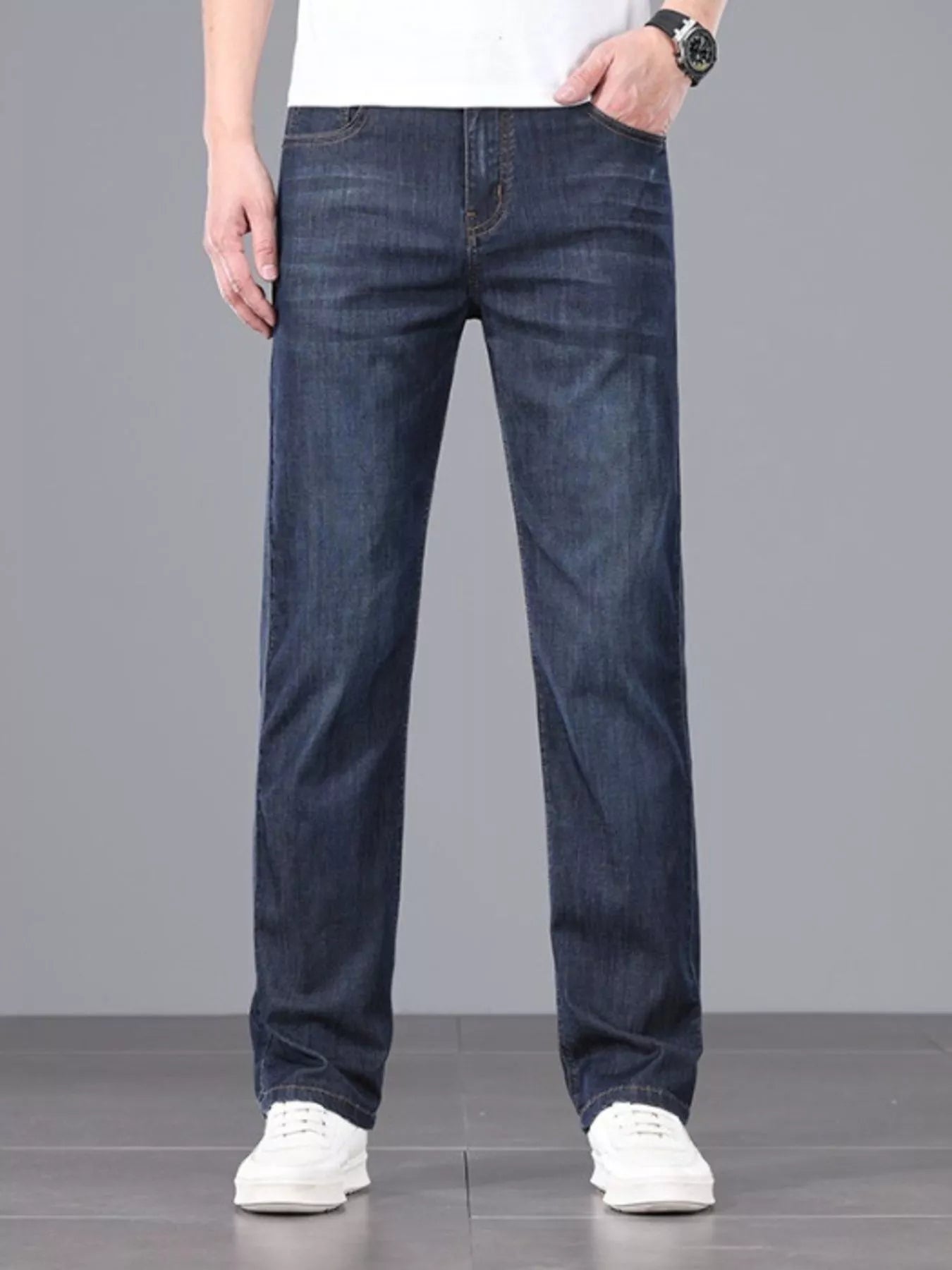 Men's Straight Fit Wash Jeans - Farnelli