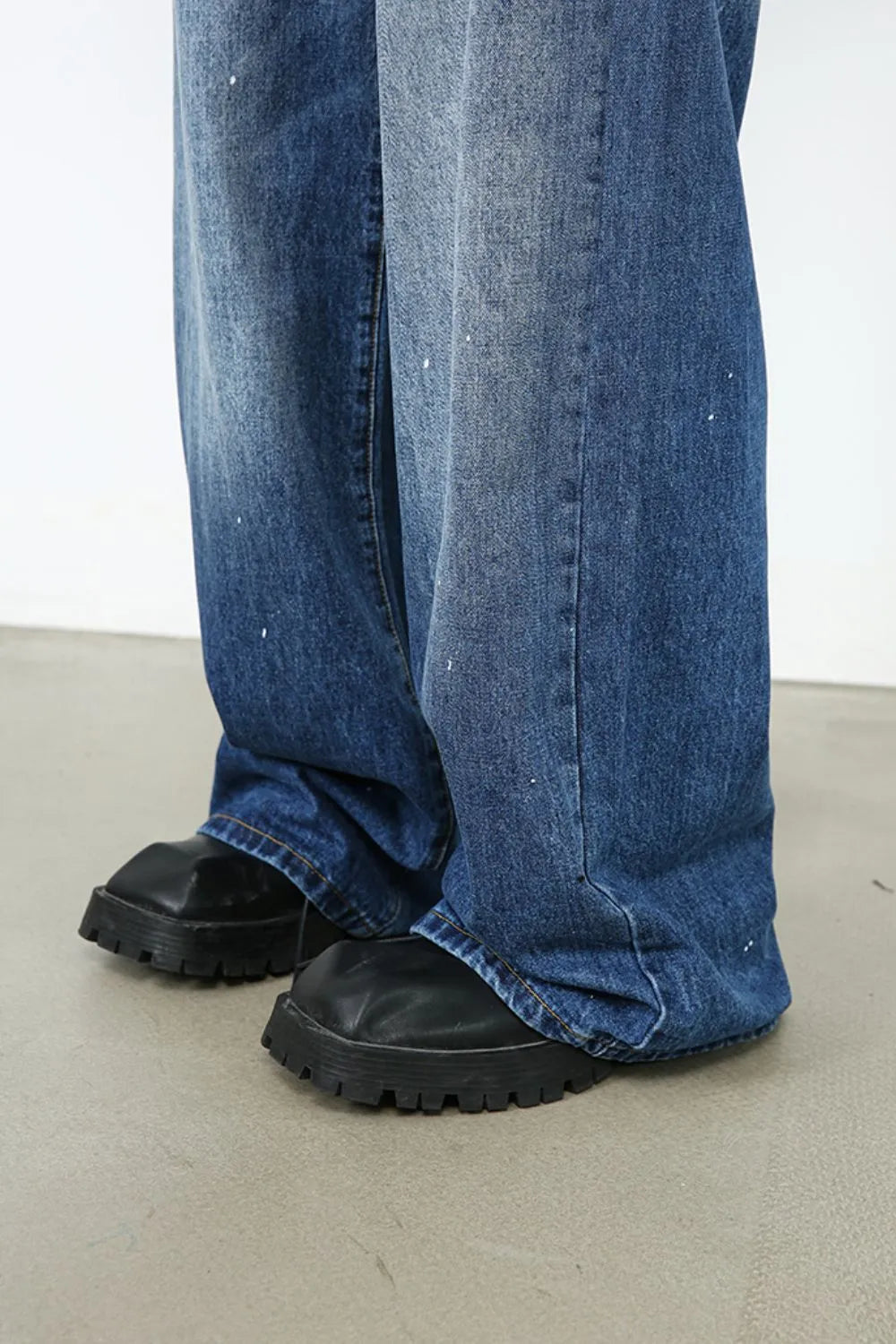 Men's Paint Wide Leg Jeans - Farnelli