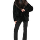 Modena Genuine Astrakhan Polar Fox Trim Coat