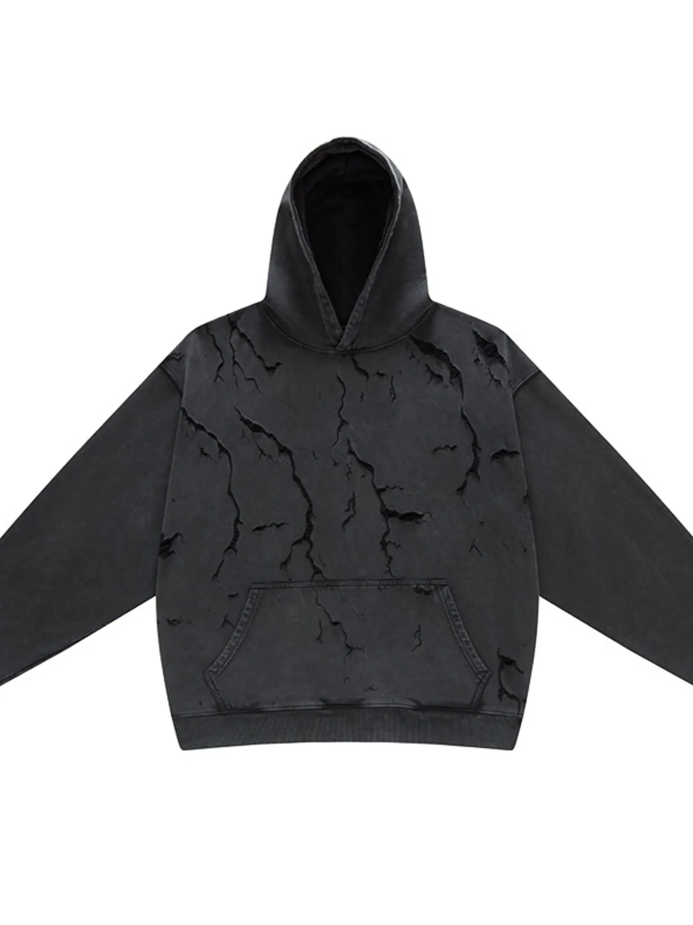 Men's Distressed Long Sleeve Hoodie - Farnelli