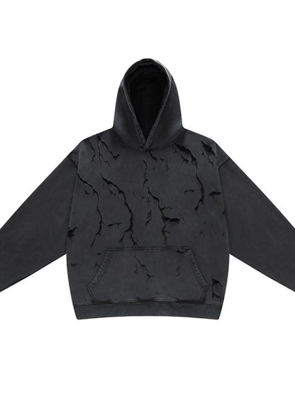 Men's Distressed Long Sleeve Hoodie - Farnelli