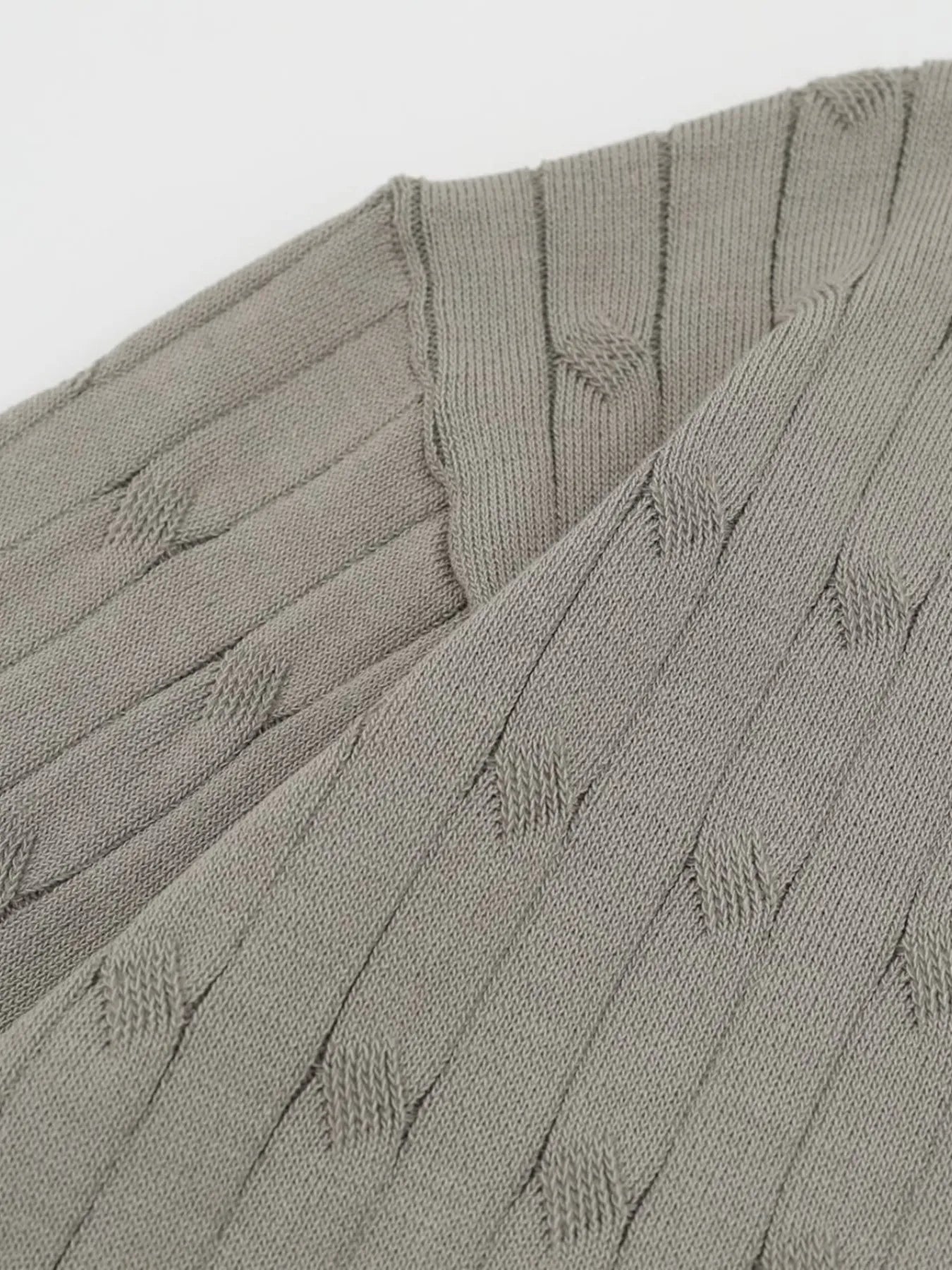 Men's Casual Knit Button Henley T-Shirt with Textured Pattern - Farnelli
