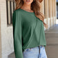 Anna Asymmetric Seam Detail Long Sleeve Top - Farnelli