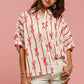 BiBi Bow Ribbon Woven Printed Button Down Shirt - Farnelli