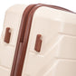HouseOfZazla 3-piece spinner wheel luggage set with combination locks in assorted sizes