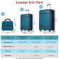 HouseOfZazla 3-piece hardshell luggage set with spinner wheels and TSA locks in multiple colors