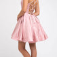 CLEARANCE - Juliet 852 Caged-Back Homecoming Short Dress with Pockets (Size Small)