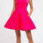 CLEARANCE - Juliet 852 Caged-Back Homecoming Short Dress with Pockets (Size Small)