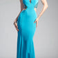 Cinderella Divine 85201 Keyhole Bodice Long Dress Side Cut-Outs