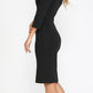 CLEARANCE - Poly USA | Ed Young 8526 Midi Knee Length Dress with 3/4 Length Sleeves (Size XL)
