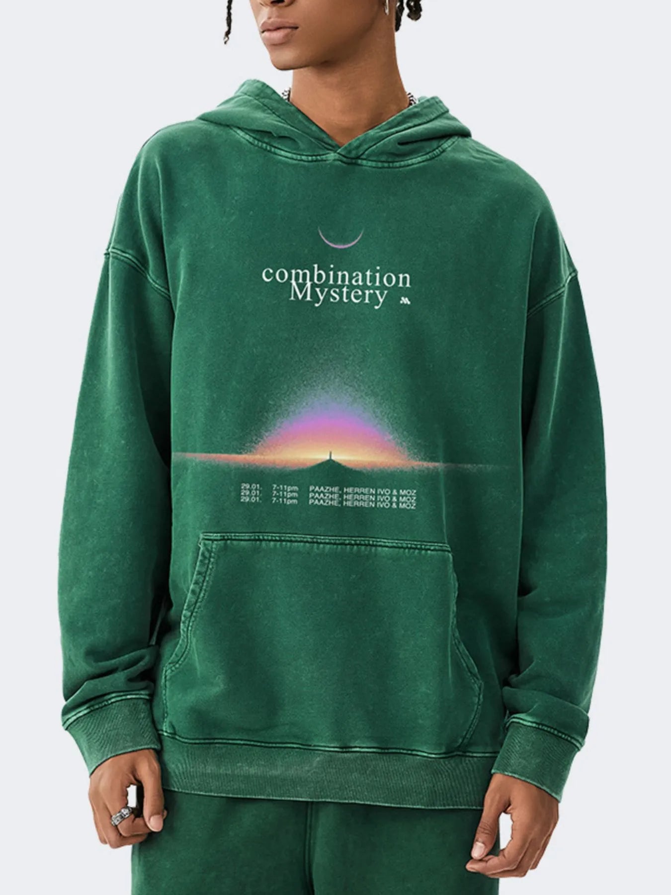 Men's Graphic Dropped Shoulder Hoodie - Farnelli