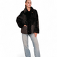 Kaia Eco-Fur Down Fill Coat in Black