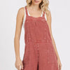 Mittoshop Textured Knotted Wide Strap Overalls - DK MAUVE