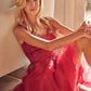 Juliet 857 Embroidered Top Short A-line Glitter Dress