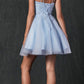 Juliet 857 Embroidered Top Short A-line Glitter Dress