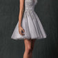 Juliet 857 Embroidered Top Short A-line Glitter Dress