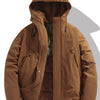 Men's Full Size Hooded Padded Winter Coat Plus Size - Caramel