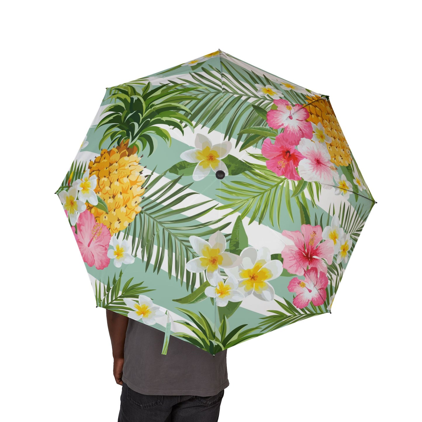 Tropical Pattern Umbrella | Floral Waterproof Umbrella for Sun and Rain | Summer Essentials | Gift for Her | Travel Accessory | Beach Ready