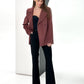 Lyndale Cashmere Wool Blend Coat in Sangria