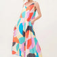 And The Why Tied Shoulder Straps Wide-Leg Geo Print Jumpsuit - Farnelli