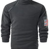 Men's Plus Size Fleece Lined Long Sleeve Sweatshirt - Gray