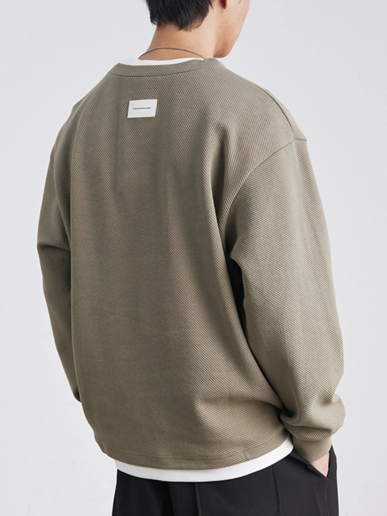 Men's Plus Round Neck Long Sleeve Sweatshirt - Farnelli