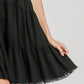 Umgee Full Size Raw Hem Folded Sleeve Tiered Dress Plus Size - Farnelli
