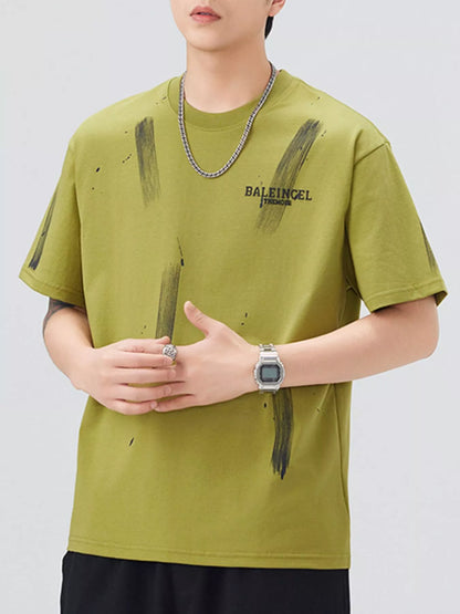 Men's Plus Size Round Neck Short Sleeve T-Shirt - Farnelli