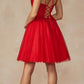 Juliet 860 Short Floral Applique BaDoll Dress