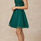 Juliet 864 Leaf Lace Embroidered Bodice Glitter Tulle Dress